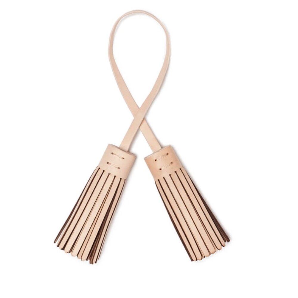 NWOT Cuyana Le Sud Tassel  Natural Tan Smooth Leather